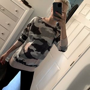 Pink lily pink and Gray Camo Sweatshirt